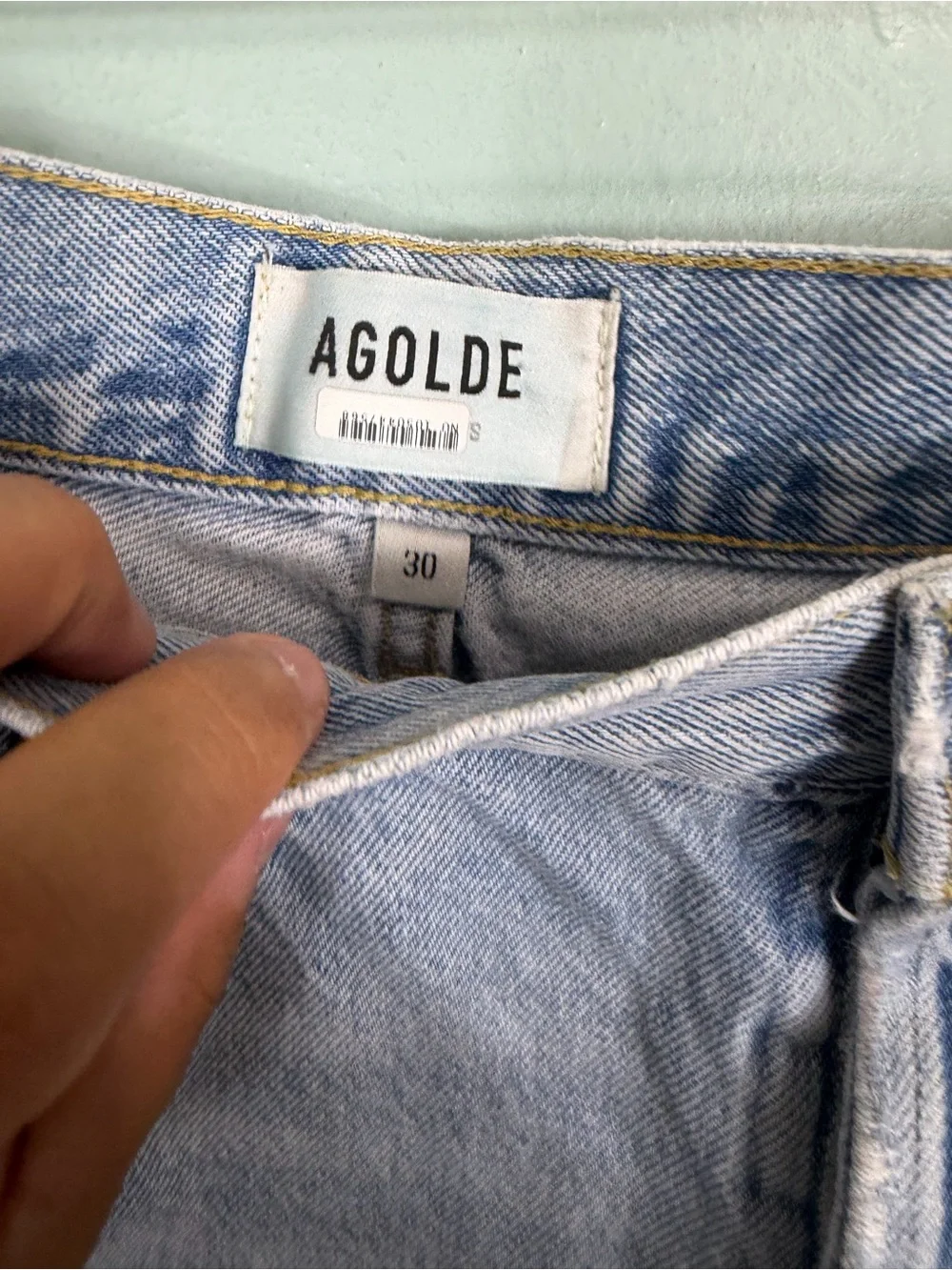 Agolde Parker Long Short Denim Size 30 Blue